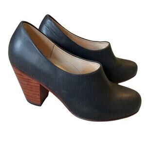 Nisolo Austin Ankle Booties Stacked Heels Boots Genuine Leather Women’s size 7